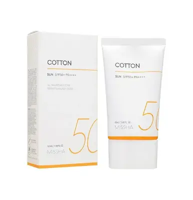 Picture of Missha All Around Safe Block Cotton Sun SPF 50+ – 50ml Oil-Free Sunscreen