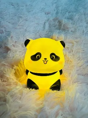 Picture of Panda LED Night Light Living Room Cute Panda Plastic Lamp Bedside Decor Creative Kids Night Light Birthday Gift Cake Decor