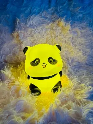 Picture of Panda LED Night Light Living Room Cute Panda Plastic Lamp Bedside Decor Creative Kids Night Light Birthday Gift Cake Decor