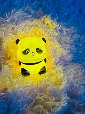 Picture of Panda LED Night Light Living Room Cute Panda Plastic Lamp Bedside Decor Creative Kids Night Light Birthday Gift Cake Decor