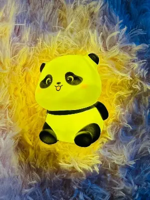 Picture of Panda LED Night Light Living Room Cute Panda Plastic Lamp Bedside Decor Creative Kids Night Light Birthday Gift Cake Decor