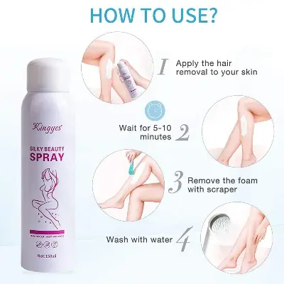 Picture of Kingyes Silky Beauty Painless Hair Removal Spray For Men & Women 150ML - Hair Removal