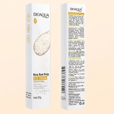 Picture of BIOAQUA Rice Raw Pulp Eye Cream Moisturizing Hydrating Skin Rejuvenation Eye Cream 20g