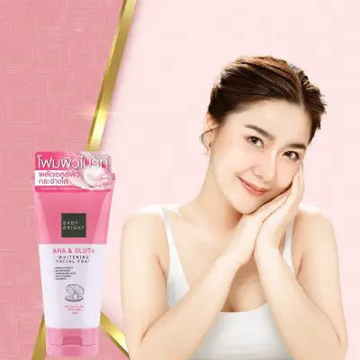 Picture of Baby Bright AHA & Gluta Whitening facial foam Best Face Wash 120g