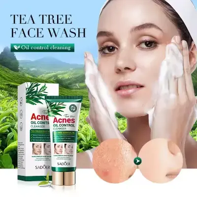 Picture of SADOER Tea Tee Pimple & Acnes Reduce Oil Control Cleanser- 100g Face Wash