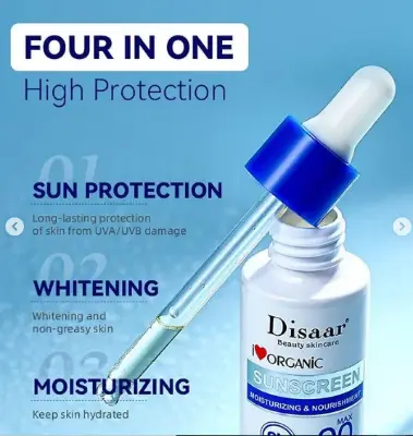 Picture of Disaar SPF 90 Sunscreen Serum Long Lasting UV Protector Sunblock Moisturizing Anti-aging Repair Skin Protective Essence 50ml