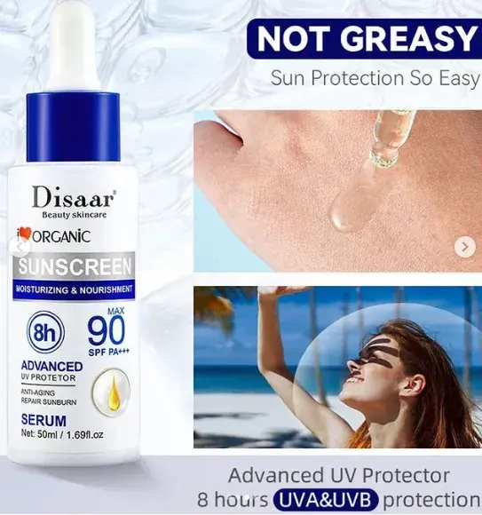 Picture of Disaar SPF 90 Sunscreen Serum Long Lasting UV Protector Sunblock Moisturizing Anti-aging Repair Skin Protective Essence 50ml