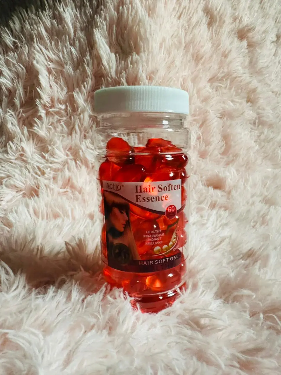 Picture of Actio® 60pcs Hair Vitamin Capsules | Soft Gel Oil for Hair Growth, Shine, Repair, Anti-Frizz, Scalp & Split End Treatment