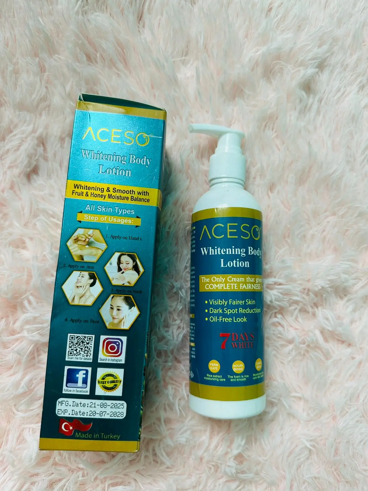 Picture of Aceso Whitening Body Lotion for Women Moisturizing Skin Care with Long-Lasting Effects for All Skin Types Fragrance-Free