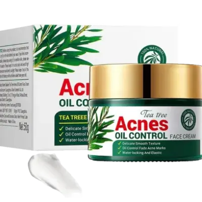 Picture of Sadoer Facial Cream Acne Care Moisturizing Tea Tree Oil Acne Pimple Scar Removal Anti Acne for Face Skin Care - 50 gm