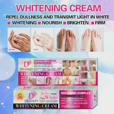 Picture of DR.DAVEY Active Super Whitening Cream Skin Lightening Cream for Dark Skin Brightening & Moisturizes for Body Face