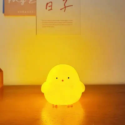 Picture of Cute Chicken Soft Lighting Small Night Light Bedside Lamp Decoration Bedroom Atmosphere Light Girl Children GIft