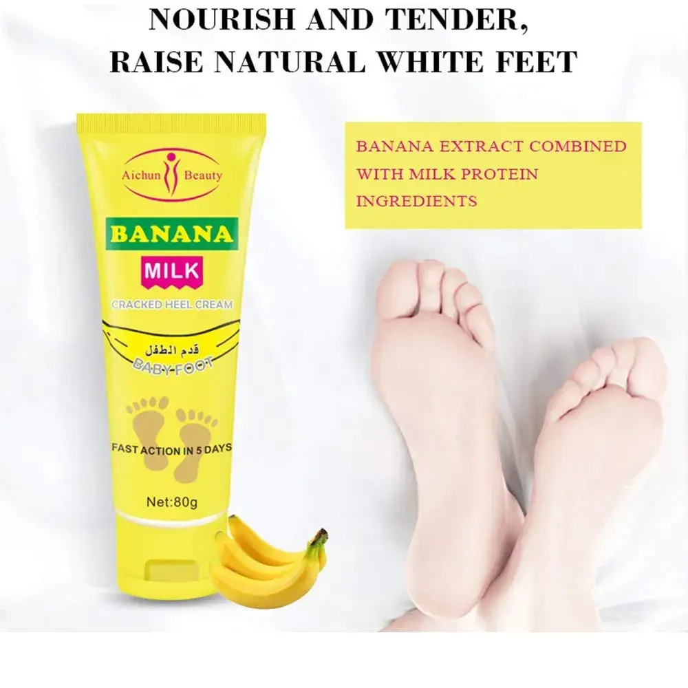 Picture of AICHUN BEAUTY 80gm Cracked Heel Cream Foot Care Banana Milk Cream Rough Dry Skin Baby Foot