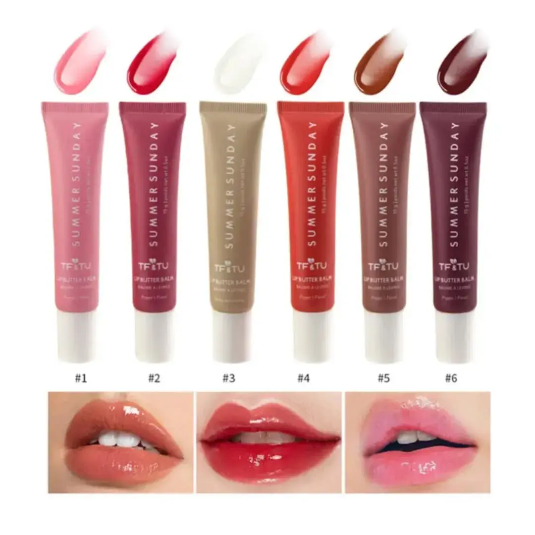 Picture of Fashion Summer Fridays Colour Lip Balm Moisturizing Mirror Lip Gloss Pink cloud Iced Coffee Transparent Lipstick Makeup Care