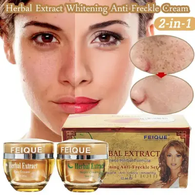 Picture of FEIQUE Herbal Extract Whitening Anti Freckle Cream 2 in 1 Set