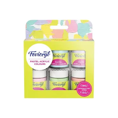 Picture of Fevicryl Pastel Acrylic Colours (15ml) - 6 Shades