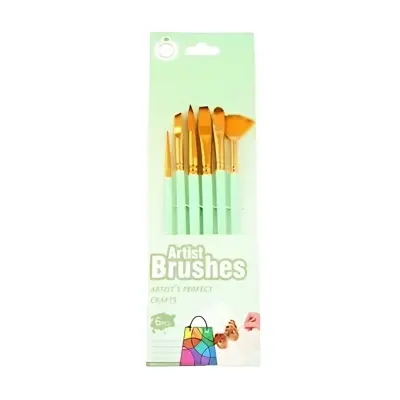 Picture of Keep Smiling Artist Nylon Hair 6pcs Mix Brush Set