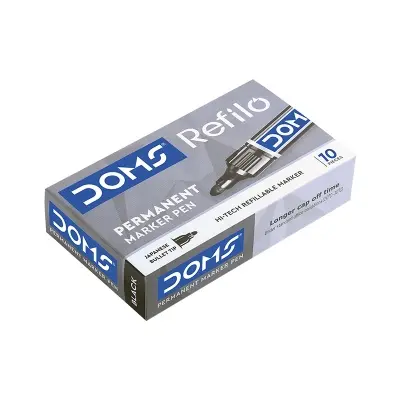 Picture of DOMS Refilo Permanent Marker Pen - 10pcs