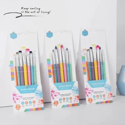 Picture of Keep Smiling Nylon Hair Artist Brush 7pcs Set