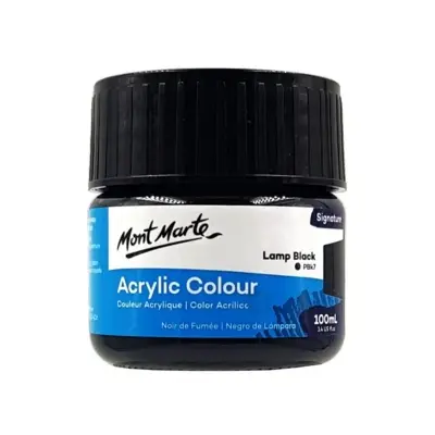 Picture of Mont Marte Acrylic Colour Paint Signature 100ml - Lamp Black