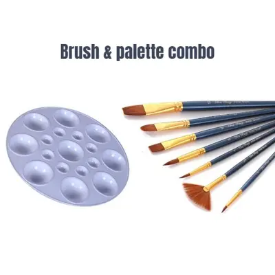 Picture of 7pcs Brush and Palette Combo