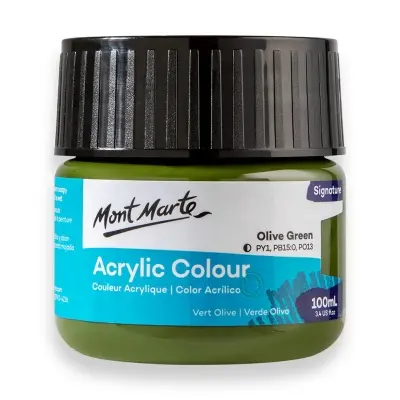 Picture of Mont Marte Acrylic Colour Paint Signature 100ml - Olive Green