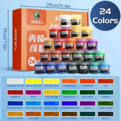 Picture of Marie's Professional Acrylic Colour Set (50ml ) - 24 Colors