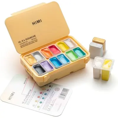 Picture of HIMI Metallic Gouache Paint Set Jelly Cup (12g) - 12 Colors