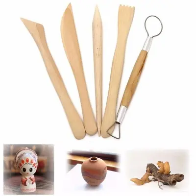Picture of Wooden Polymer Clay Tools Set Pack of 5