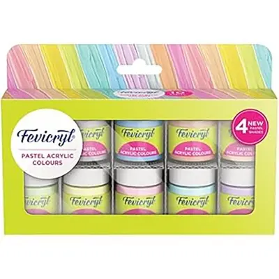 Picture of Fevicryl Pastel Acrylic Colours (15ml) - 10 Shades