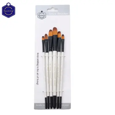 Picture of Keep Smiling Nylon Hair Filbert Tip Paint Brush 6pcs Set