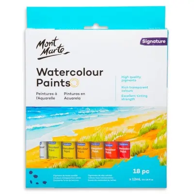 Picture of Mont Marte Watercolour Paints Signature (12ml) - 18 Colors