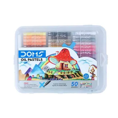 Picture of DOMS Oil Pastels 50 Shades Plastic Pack