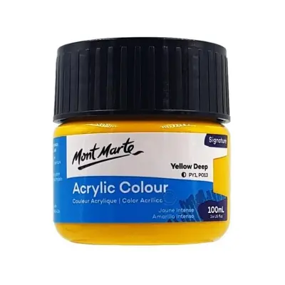 Picture of Mont Marte Acrylic Colour Paint Signature 100ml - Yellow Deep