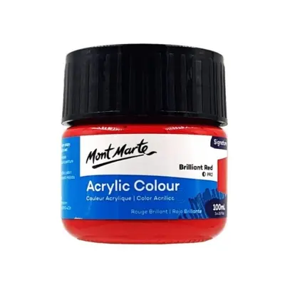 Picture of Mont Marte Acrylic Colour Paint Signature 100ml - Brilliant Red