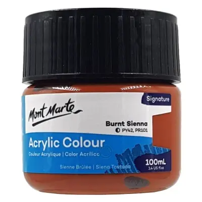 Picture of Mont Marte Acrylic Colour Paint Signature 100ml - Burnt Sienna