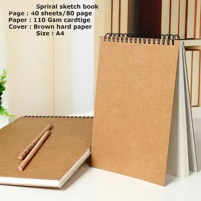 Picture of Spiral Binding Cartridge Paper Art Book A4 Size (30 Sheets)