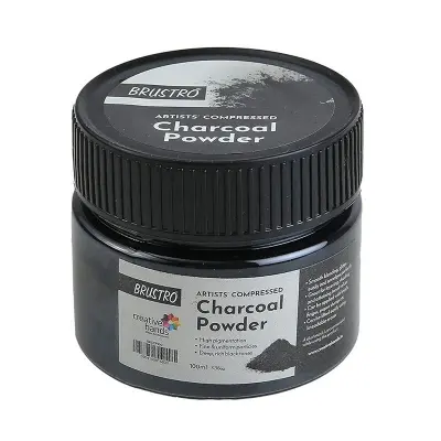 Picture of BRUSTRO Artists Compressed Charcoal Powder 100ml