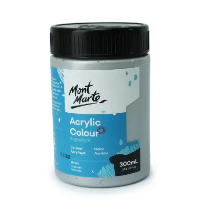 Picture of Mont Marte Acrylic Colour Paint 300ml - Silver