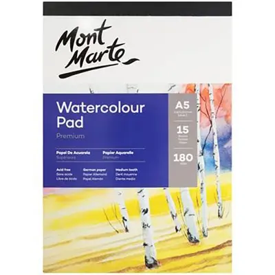 Picture of Mont Marte Watercolour Pad German Paper A5 Size (15 Sheets)
