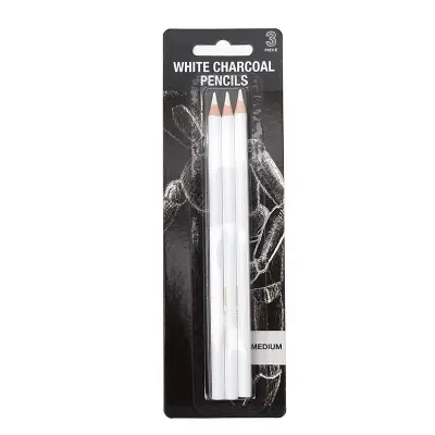 Picture of Keep Smiling White Charcoal Pencil 3pcs