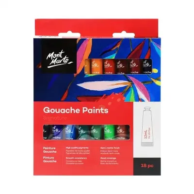 Picture of Mont Marte Gouache Paints (12ML) - 18 Colors