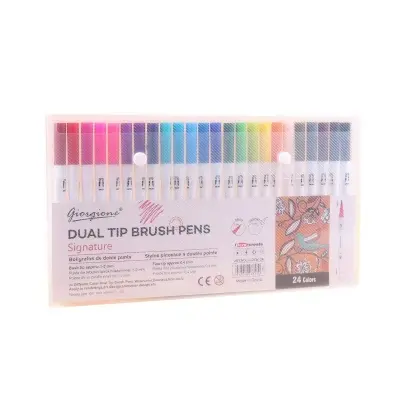 Picture of Giorgione Dual Tip Brush Pens 24 Colors