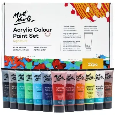 Picture of Mont Marte Acrylic Color Paint Set (75ML) - 12 Colors