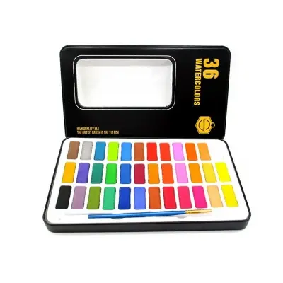 Picture of Keep Smiling Watercolors Cake Paint 36 Color Box For Professional Artists