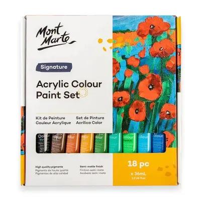 Picture of Mont Marte Signature Acrylic Color Paint Set (36ML) - 18 Colors