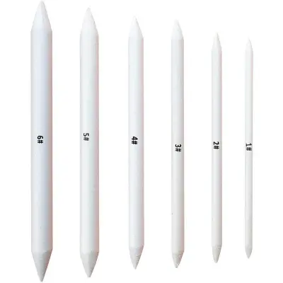 Picture of 6 PCS Blending Stumps and Tortillions, Sketch Drawing Tools, Paper Art Blenders for Student Sketch Drawing