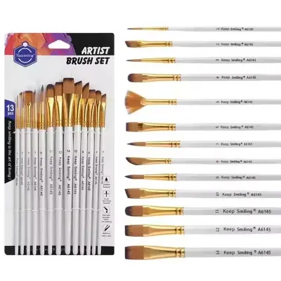 Picture of Keep Smiling Artist Paint Brush 13pcs Set Mix