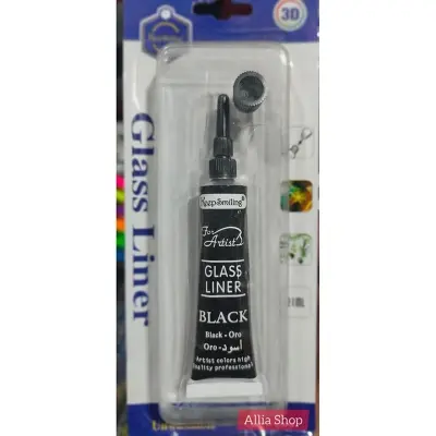 Picture of Keep Smiling 3D Glass Liner 21ml Black, Silver, Gold