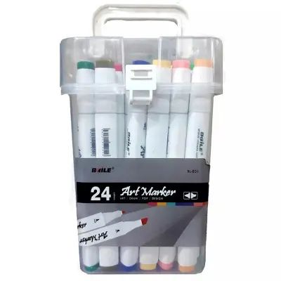 Picture of Baile 24 Colors Dual Tip Art Markers Set